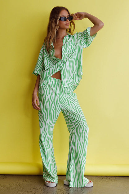 Just A Hunch Pants Zebra Green