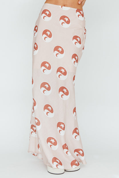 Just A Hunch Maxi Skirt Yin Yang Rose
