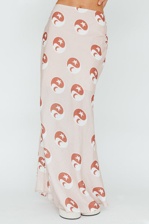 Just A Hunch Maxi Skirt Yin Yang Rose