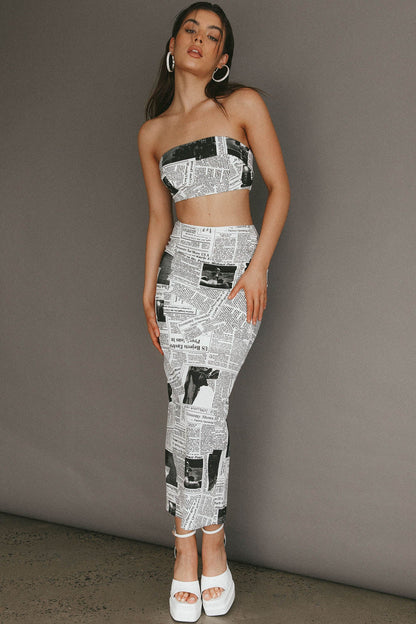 Extra Extra Maxi Skirt White