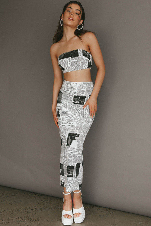 Extra Extra Maxi Skirt White