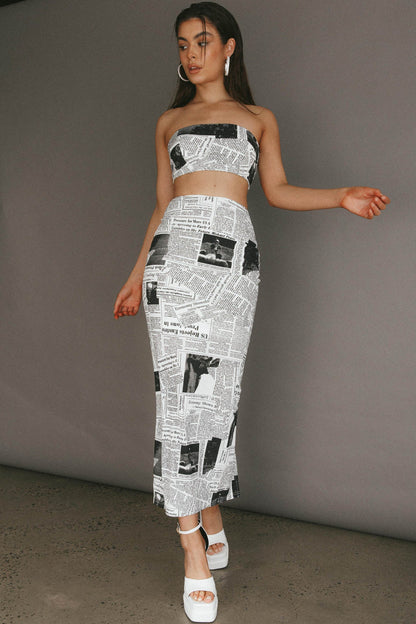 Extra Extra Maxi Skirt White