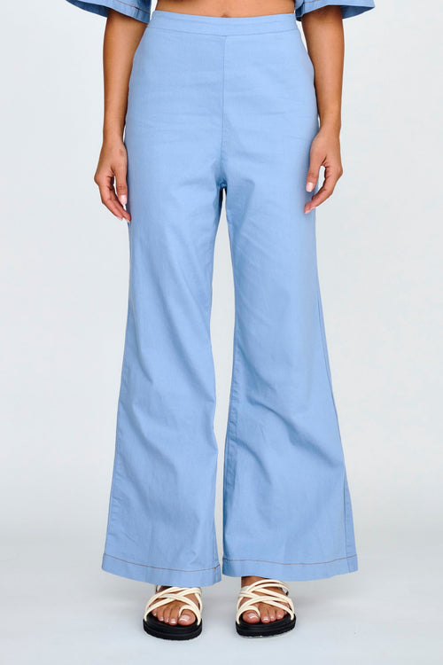 Light Aura Long Pants Denim Blue