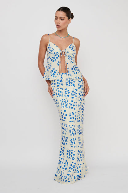 Heart & Soul Maxi Skirt Floral Cream