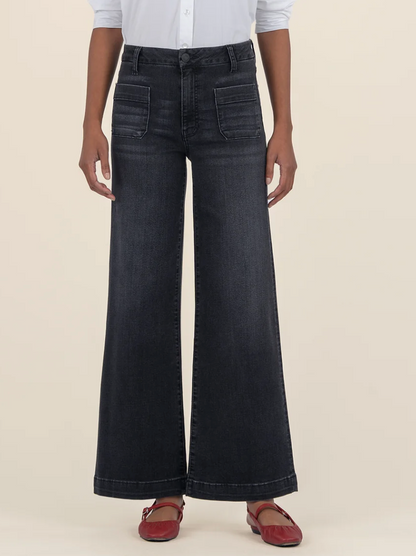 Kut Meg High Rise Wide Leg w/Patch Jean