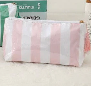 Josslyn Travel Stripe Cosmetic Makeup Bag