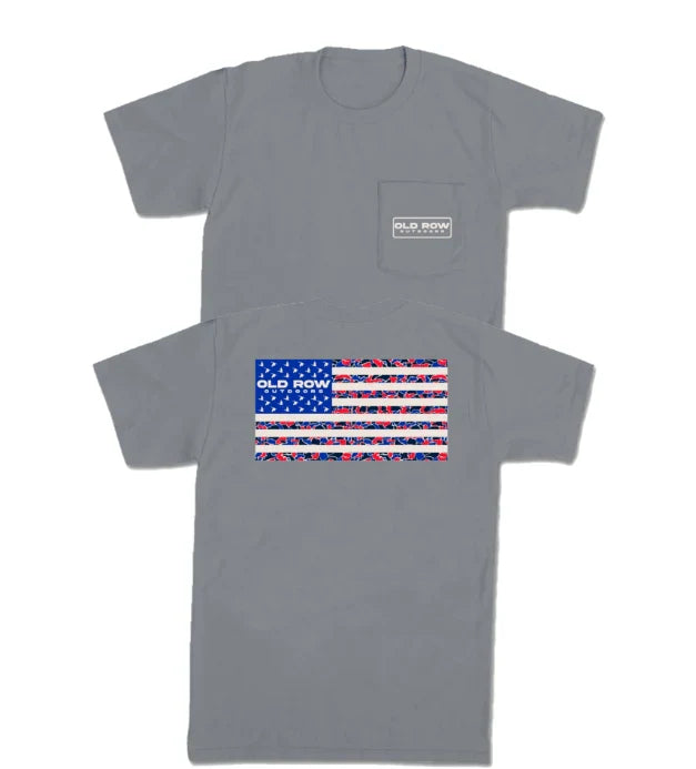 Old Row Camo Flag Tee