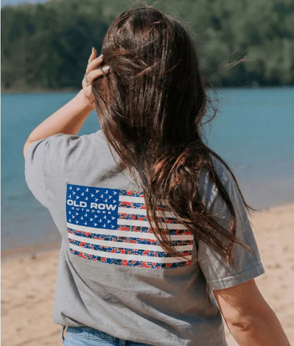 Old Row Camo Flag Tee