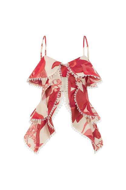 Natalia Frill Top - Calla Floral