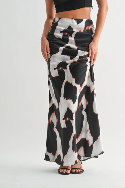 Animal Print Nova Drift Maxi Skirt