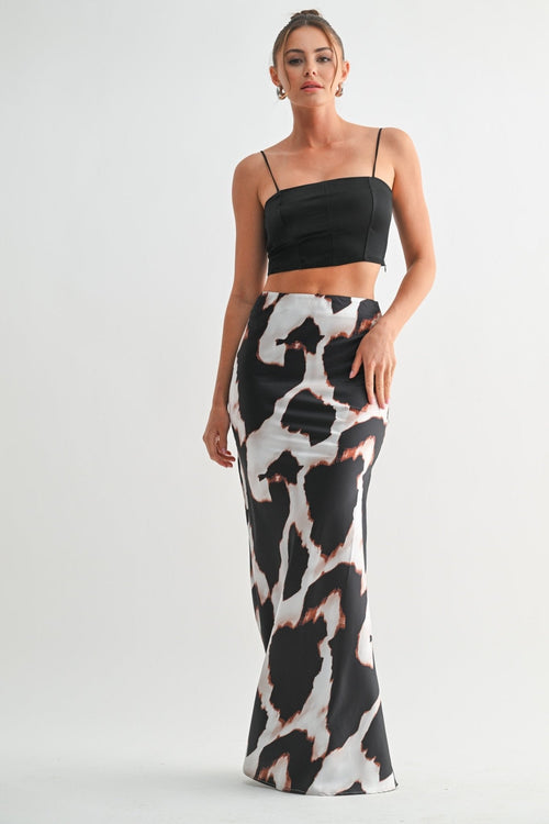 Animal Print Nova Drift Maxi Skirt