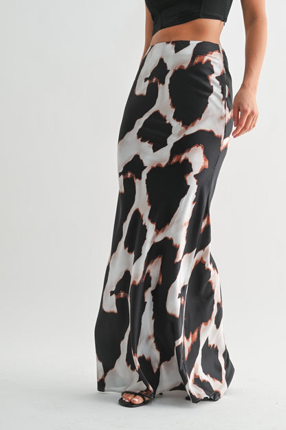 Animal Print Nova Drift Maxi Skirt