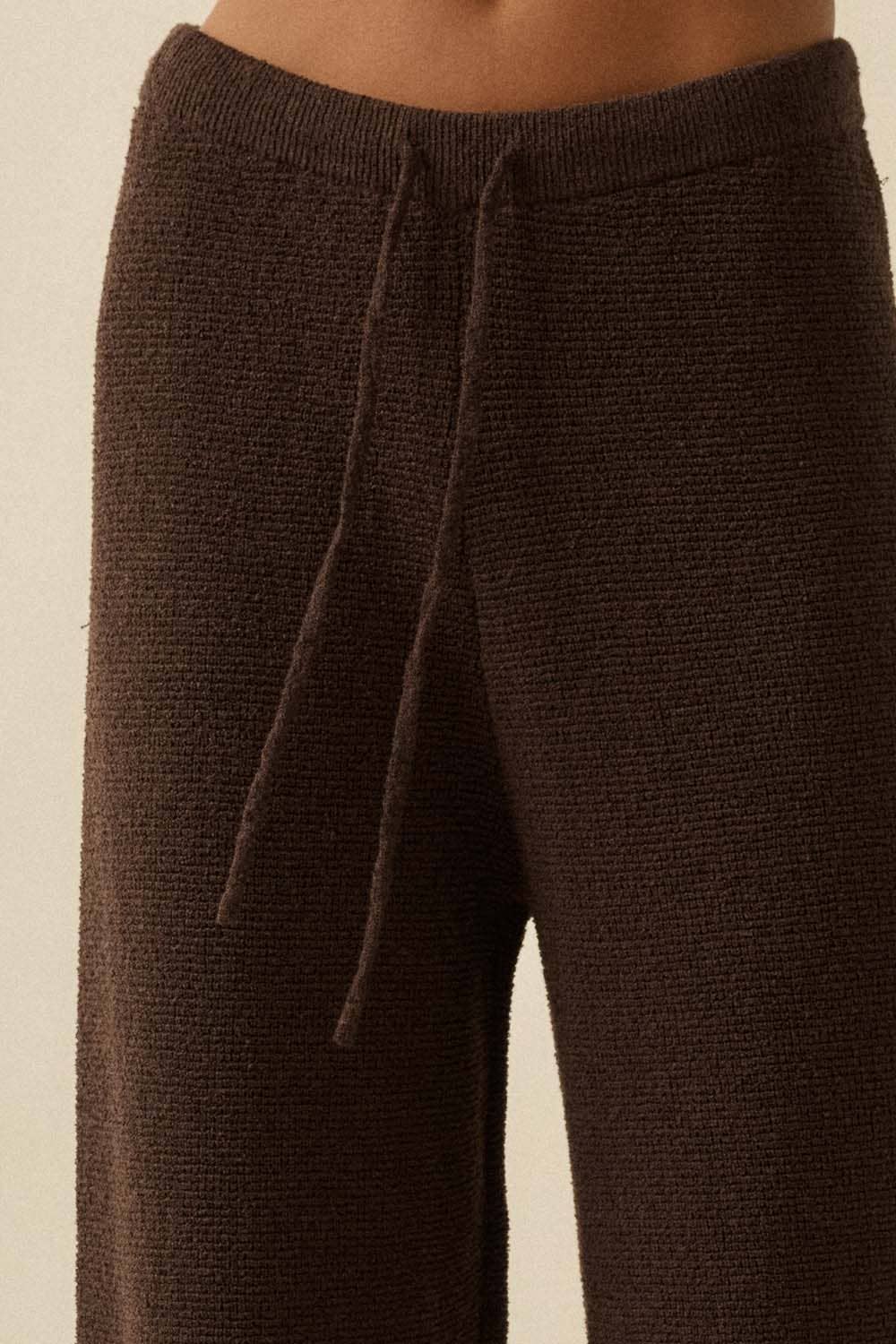 Hot Cocoa Knit Drawstring Sweater Pants