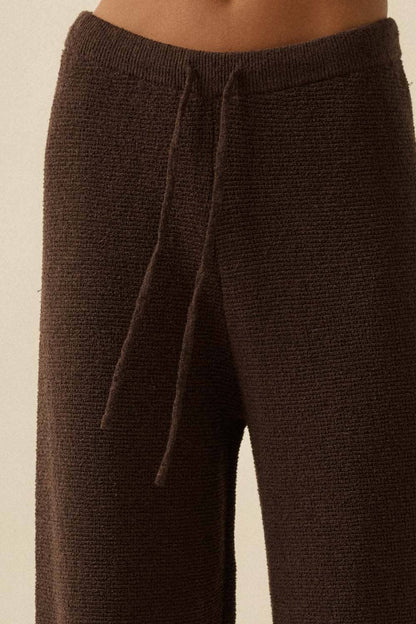Hot Cocoa Knit Drawstring Sweater Pants