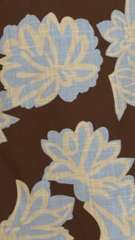 Sloane Mini Dress - Brown/Blue Floral
