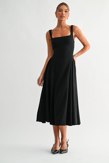Black Lyra Muse Midi Dress