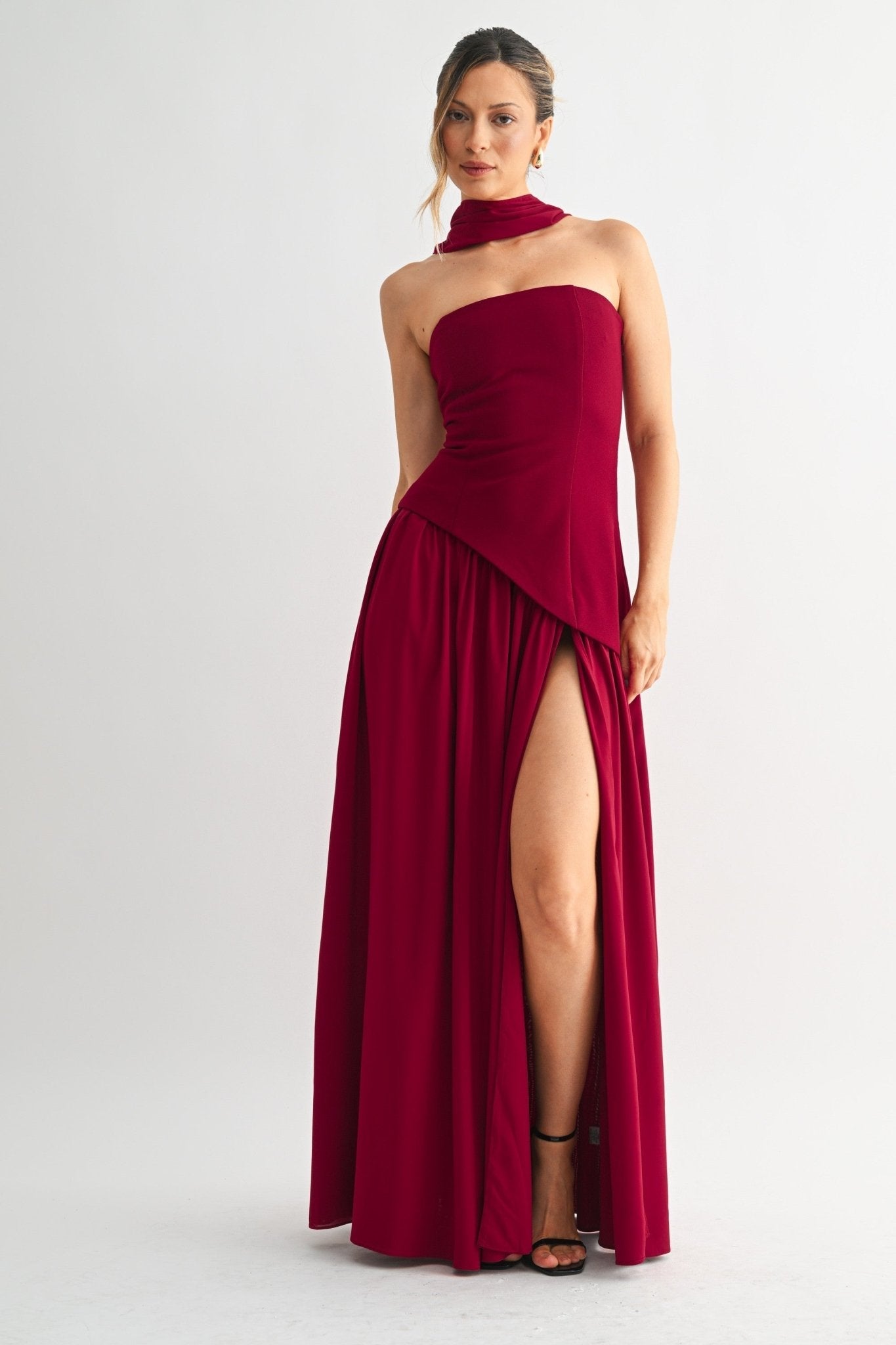 Emerald Parisian Lace-up Maxi Dress