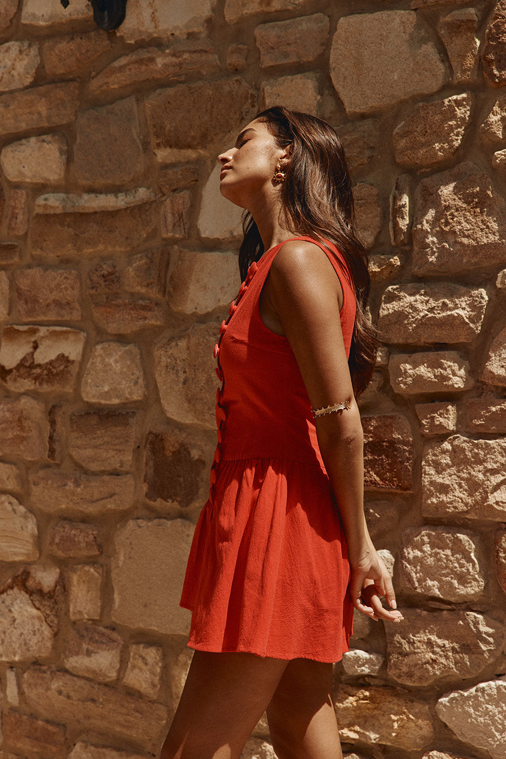 SAMPLE-Alfresco Dress - Red