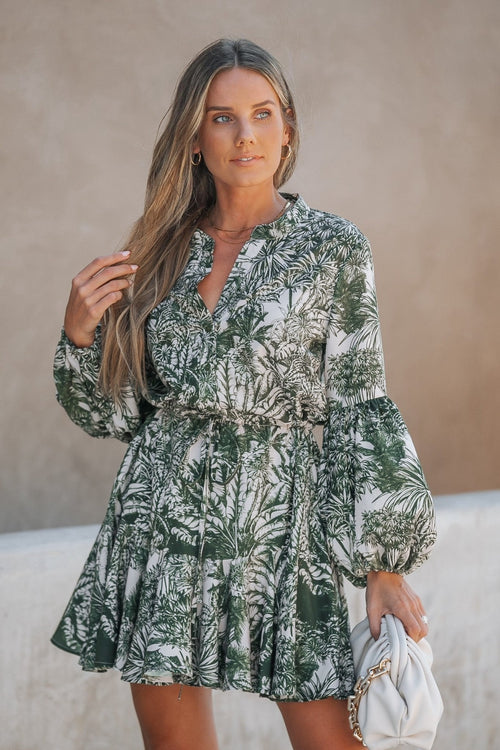 Costa Rica Print Billowy Fit Mini Flowy Skrit