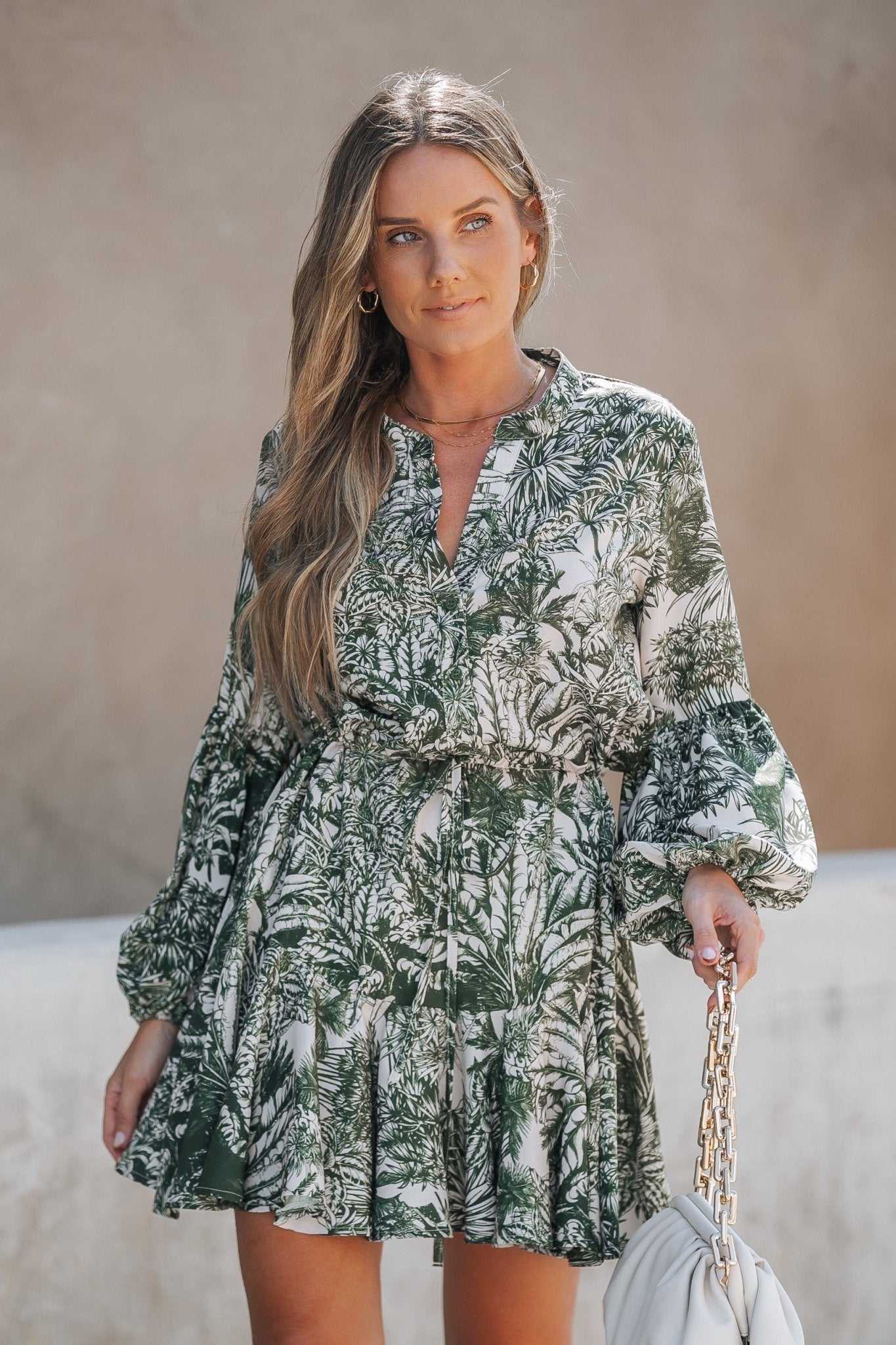 Costa Rica Print Billowy Fit Mini Flowy Skrit