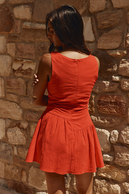 SAMPLE-Alfresco Dress - Red