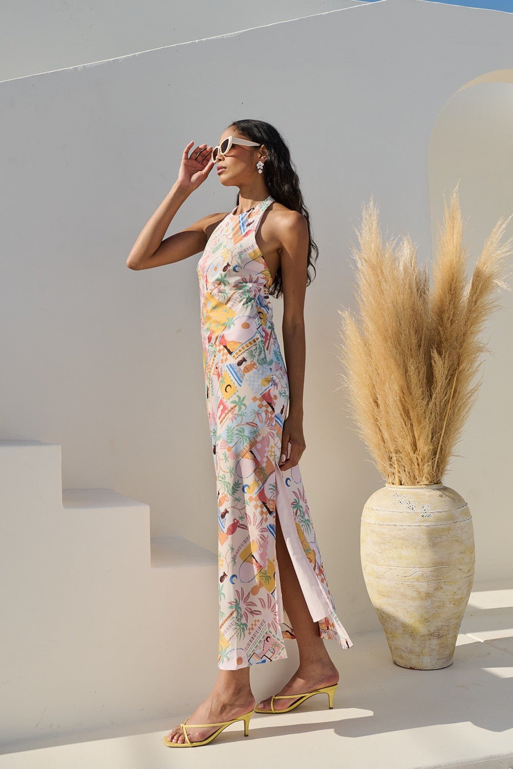 Down The Sunset Yuma Halter Midi Dress