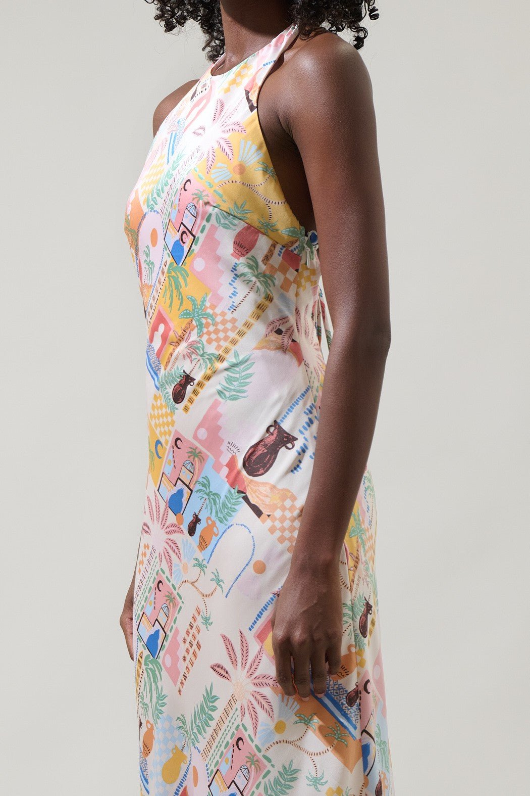 Down The Sunset Yuma Halter Midi Dress