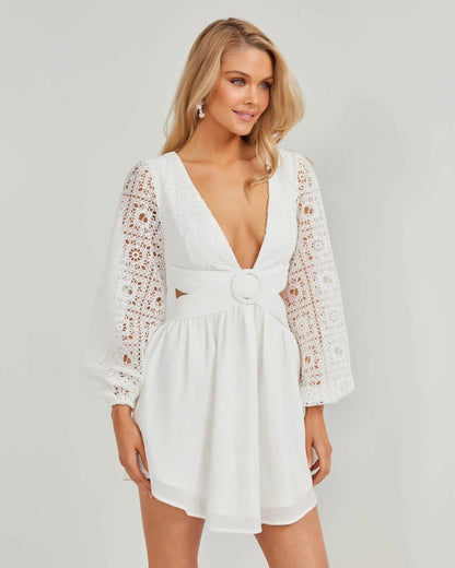Tabetha Dress - White