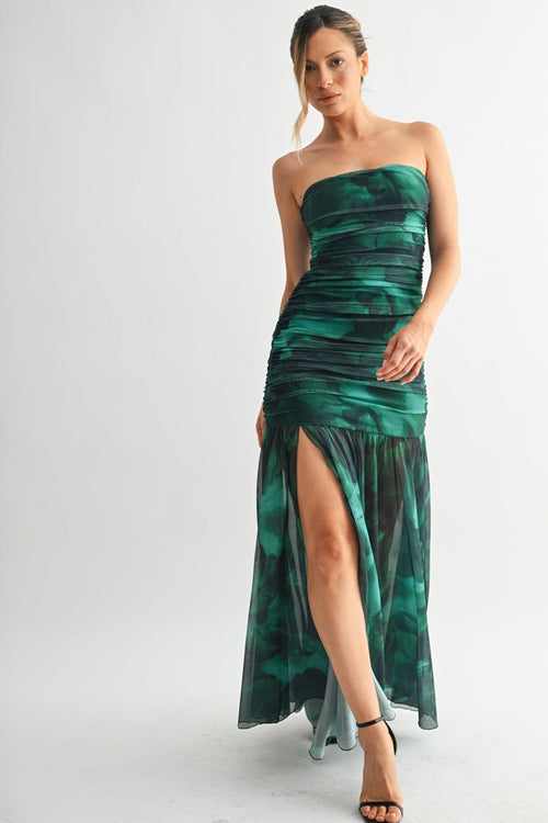Emerald Illusion Mesh Dress