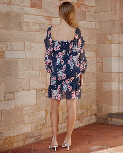 Gail Dress - Navy Floral