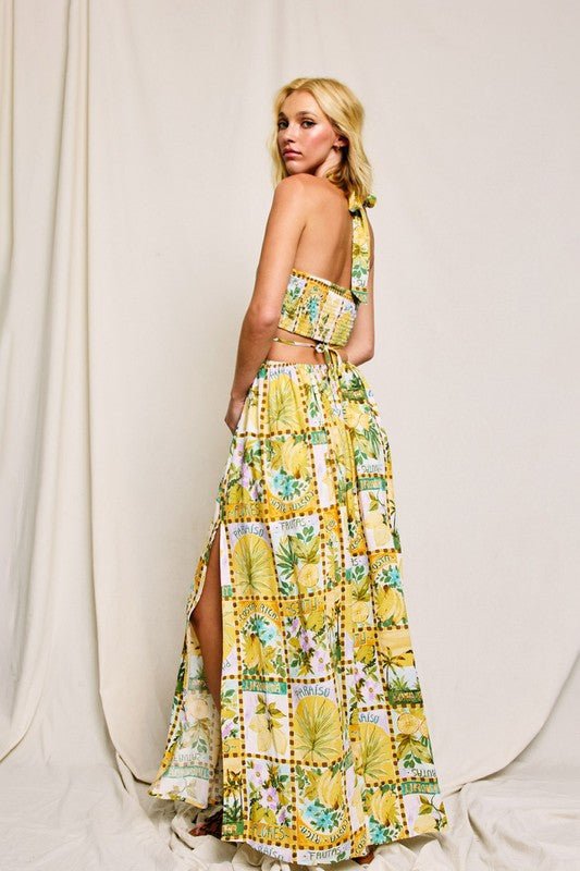 Isla Palma Halter Neck Maxi Dress