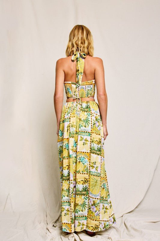Isla Palma Halter Neck Maxi Dress