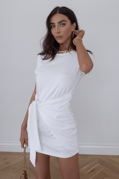 Lila Shirt Dress - White