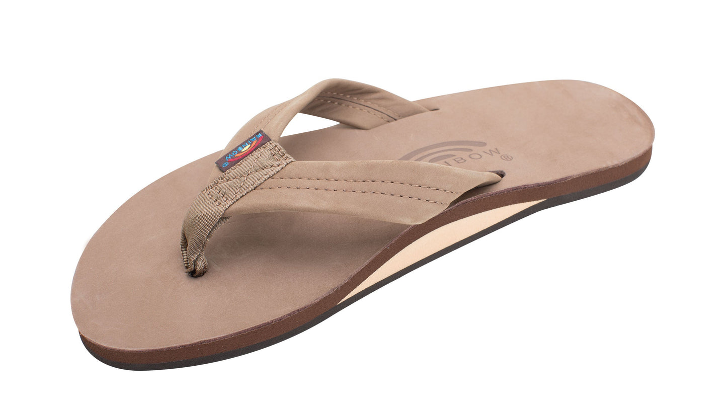 Men's Rainbow Single Layer Thick Strap Flip Flop