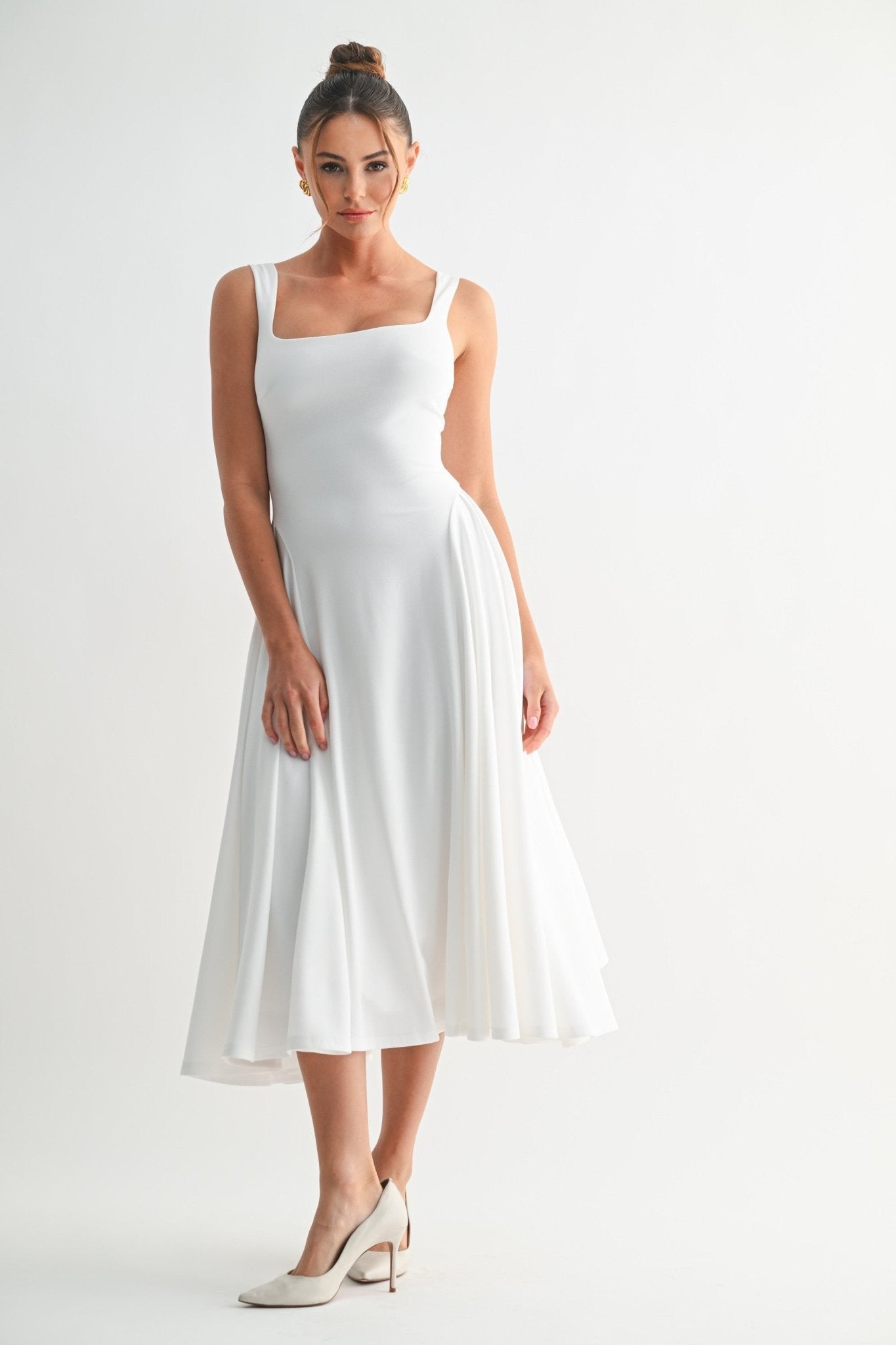 White Lyra Muse Midi Dress