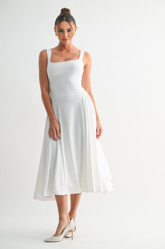 White Lyra Muse Midi Dress