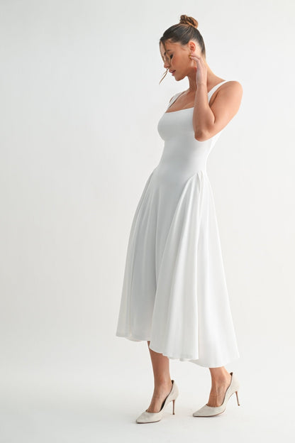 White Lyra Muse Midi Dress