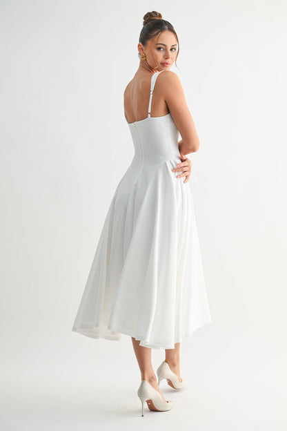 White Lyra Muse Midi Dress