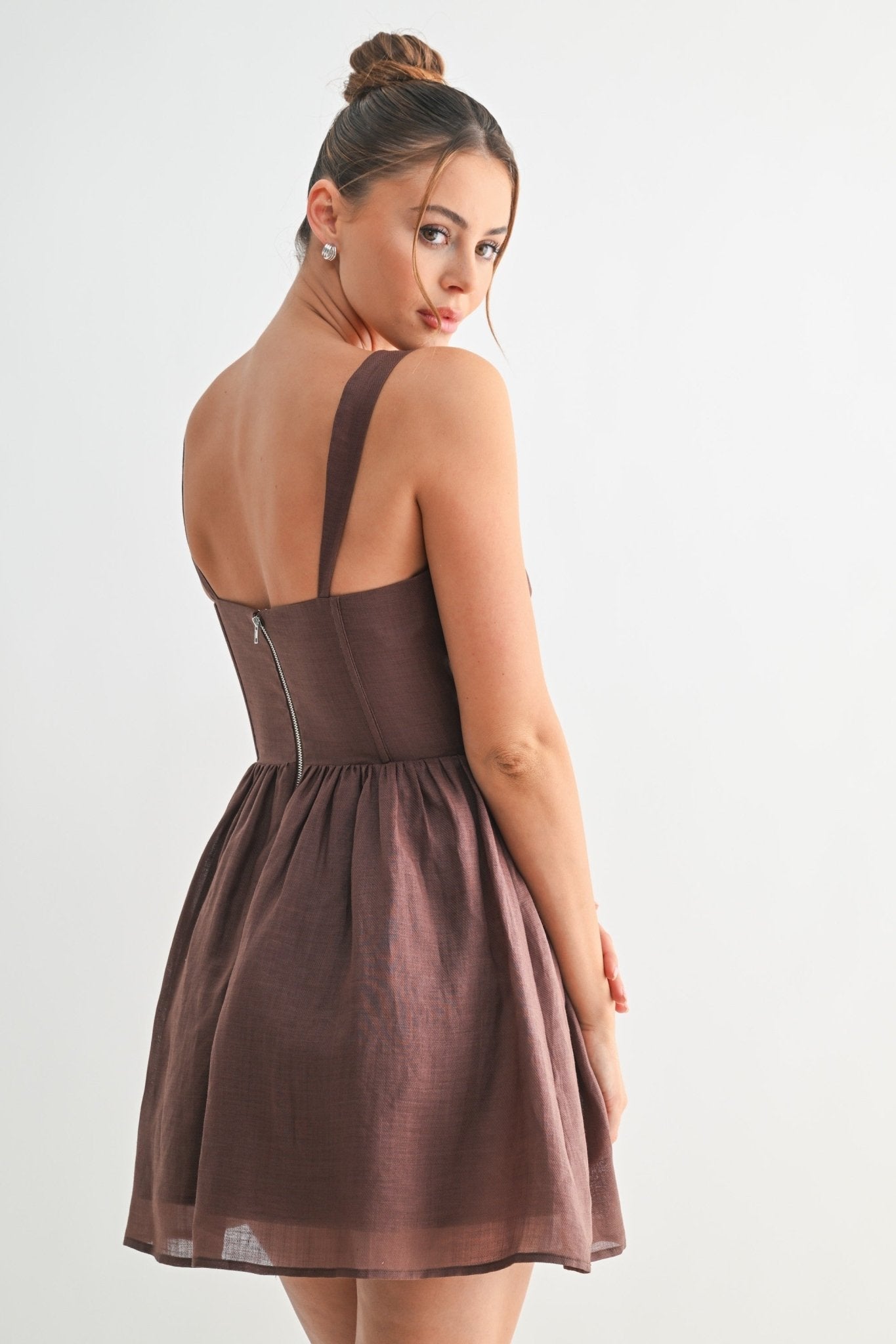 White Willow Corset Mini Dress