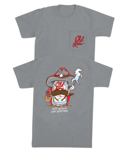 Old Row Smokin Cowboy Pocket Tee