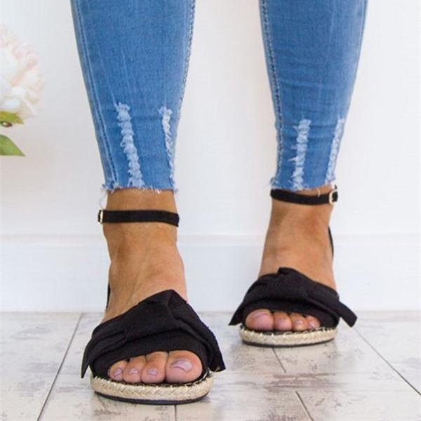 Cute Knot Espadrille Flats Sandals